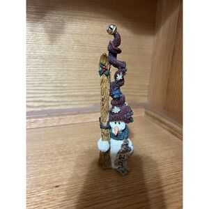 Vintage Snowman‎ Figurine Christmas Decor Shelf Sitter Holiday Winter Cute